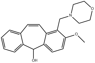 2-Methoxy-1-morpholinomethyl-5H-dibenzo[a,d]cyclohepten-5-ol Struktur