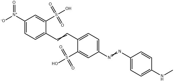 5-[[4-(methylamino)phenyl]azo]-2-[2-(4-nitro-2-sulphophenyl)vinyl]benzenesulphonic acid 结构式