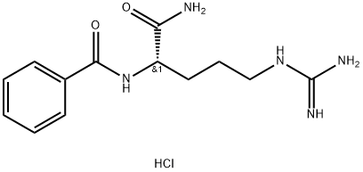 Nα-ベンゾイル-L-アルギニンアミド塩酸塩一水和物 化学構造式
