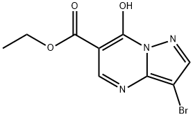ethyl 3-broMo-7-hydroxypyrazolo[1,5-a]pyriMidine-6-carboxylate Struktur