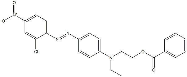 2-[[4-(2-chloro-4-nitro-phenyl)diazenylphenyl]-ethyl-amino]ethyl benzoate Struktur