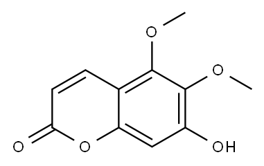 7-羟基-5,6-二甲氧基-2H-1-苯并吡喃-2-酮, 43053-62-9, 结构式