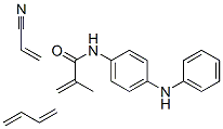 ブタジエン・アクリロニトリル・4′-アニリノメタクリルアニリド共重合物 化学構造式