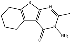 3-氨基-2-甲基-5,6,7,8-四氢[1]苯并噻吩[2,3-D]嘧啶-4(3H)-酮, 43088-52-4, 结构式