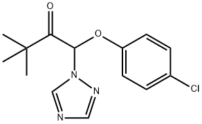 1-(4-クロロフェノキシ)-1-(1H-1,2,4-トリアゾール-1-イル)-3,3-ジメチルブタン-2-オン 化学構造式