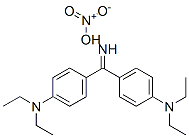 4,4'-carbonimidoylbis[N,N-diethylaniline] nitrate Structure