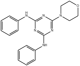 2,4-BIS(ANILINO)-6-(4-MORPHOLINO)-1,3,5-TRIAZINE, 97% Structure