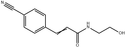 N-(2-Hydroxyethyl)-3-(4-cyanophenyl)propenamide Struktur