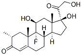 2 alpha-methyl-9 alpha-fluorocortisol Struktur