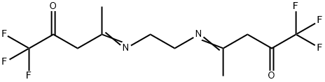 N,N'-ビス(1-メチル-3-オキソ-4,4,4-トリフルオロブチリデン)-1,2-エタンジアミン 化学構造式