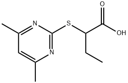 2-(4,6-二甲基嘧啶-2-硫代)丁酸, 433242-64-9, 结构式