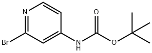 4-叔丁氧羰基氨基-2-溴吡啶 结构式