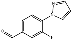 3-氟-4-(1H-吡唑-1-基)苯甲醛, 433920-88-8, 结构式