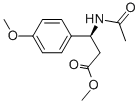 (S)-N-乙酰基-4-甲氧基-beta-苯丙氨酸甲酯 结构式