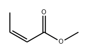 (Z)-2-ブテン酸メチル 化学構造式