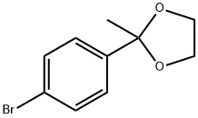2-甲基-2-对溴苯基-1,3-二氧戊环, 4360-68-3, 结构式