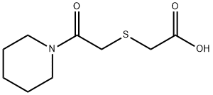 (2-OXO-2-PIPERIDIN-1-YL-ETHYLSULFANYL)-ACETIC ACID Structure
