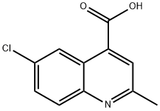 6-クロロ-2-メチルキノリン-4-カルボン酸 化学構造式