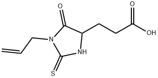 3-(1-アリル-5-オキソ-2-チオキソイミダゾリジン-4-イル)プロパン酸 化学構造式