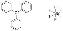 TRIPHENYLCARBENIUM HEXAFLUOROANTIMONATE 结构式