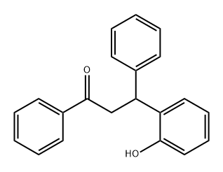 β-(2-ヒドロキシフェニル)-β-フェニルプロピオフェノン 化学構造式