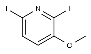 2,6-二碘-3-甲氧基吡啶 结构式