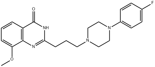 4(1H)-Quinazolinone,  2-[3-[4-(4-fluorophenyl)-1-piperazinyl]propyl]-8-methoxy-  (9CI) Structure