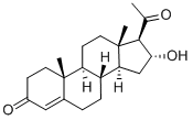 16α-ヒドロキシプロゲステロン 化学構造式