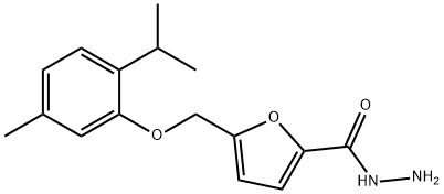 5-[(2-ISOPROPYL-5-METHYLPHENOXY)METHYL]-2-FUROHYDRAZIDE Structure