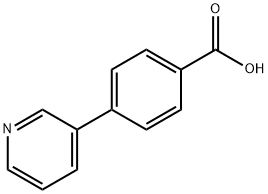 4-吡啶-3-基苯甲酸 结构式