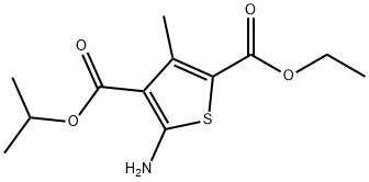 4-异丙基5-氨基-3-甲基噻吩-2,4-二甲酸2-乙酯 结构式