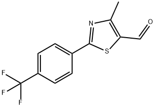 4-METHYL-2-[4-(TRIFLUOROMETHYL)PHENYL]-1,3-THIAZOLE-5-CARBALDEHYDE Struktur