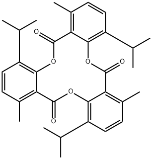 邻麝香草酸的环三内酯 结构式