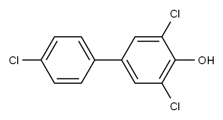 4-HYDROXY-3,4',5-TRICHLOROBIPHENYL Structure