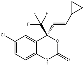 (S,E)-6-氯-4-(2-环丙乙烯)-4-(三氟甲基)-2H-3,1-苯并噁唑-2-酮, 440124-96-9, 结构式