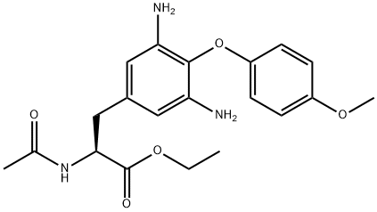 3,5-二氨基-4-(4-甲氧苯氧基)-N-乙酰-L-苯丙氨酸乙酯 结构式