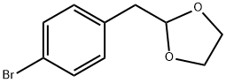 1-ブロモ-4-(1,3-ジオキソラン-2-イルメチル)ベンゼン 化学構造式