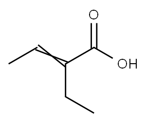 2-乙基丁-2-烯酸 结构式