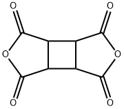 1,2,3,4-シクロブタンテトラカルボン酸二無水物 化学構造式