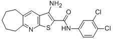 3-amino-N-(3,4-dichlorophenyl)-6,7,8,9-tetrahydro-5H-cyclohepta[b]thieno[3,2-e]pyridine-2-carboxamide Structure