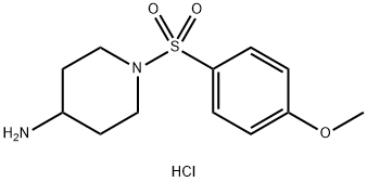 1-(4-METHOXY-BENZENESULFONYL)-PIPERIDIN-4-YLAMINE HCL Structure