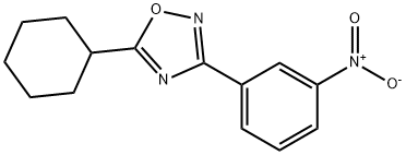 5-CYCLOHEXYL-3-(3-NITROPHENYL)-1,2,4-OXADIAZOLE, 442571-86-0, 结构式