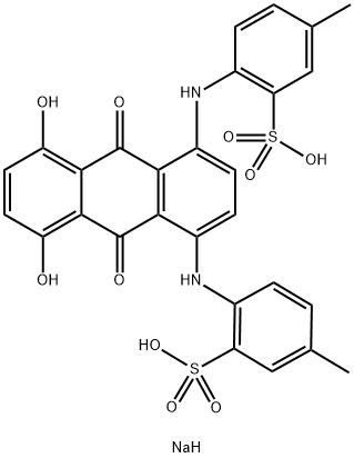 2,2'-[(9,10-ジヒドロ-5,8-ジヒドロキシ-9,10-ジオキソアントラセン-1,4-ジイル)ジイミノ]ビス[5-メチルベンゼンスルホン酸ナトリウム]