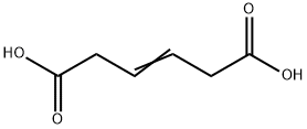 trans-2-ブテン-1,4-ジカルボン酸 化学構造式