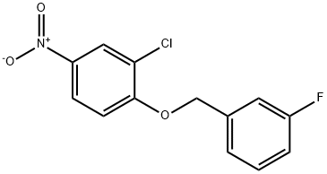 3-氯-4-(3-氟苄氧基)硝基苯, 443882-99-3, 结构式
