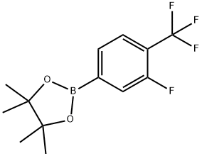 3-FLUORO-4-(TRIFLUOROMETHYL)PHENYLBORONIC ACID PINACOL ESTER, 445303-67-3, 结构式