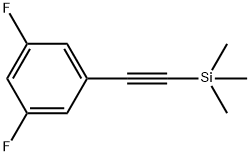 (3,5-二氟苯基乙炔基)三甲基硅烷 结构式