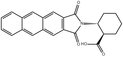 (1R,2R)-2-(蒽-2,3-二甲酰亚胺基)环己甲酸, 446044-44-6, 结构式