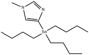 N-メチル-4-(トリブチルスタンニル)イミダゾール 化学構造式