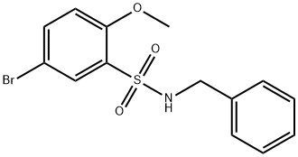 N-苄基-5-溴-2-甲氧基苯磺酰胺 结构式